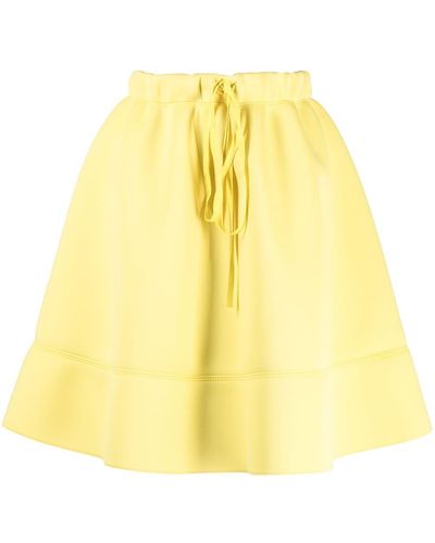 N°21 Neoprene Full Knee-length Skirt - Yellow