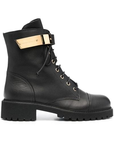 Giuseppe Zanotti Lace-up Combat Boots - Black