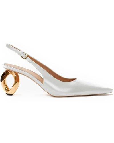 JW Anderson Leather Pointed-toe Pumps - White