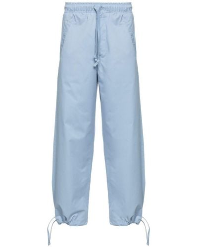 Societe Anonyme Pantalones anchos de talle medio - Azul