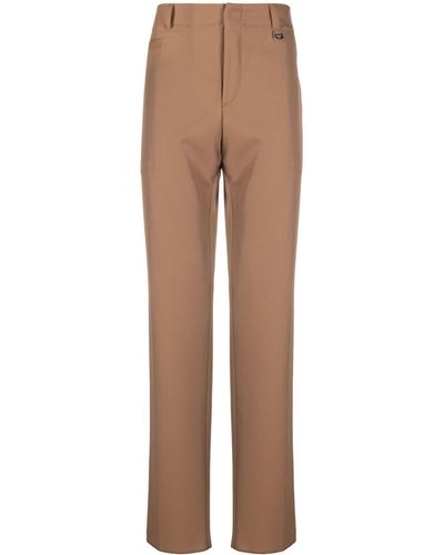 Fendi High-waisted Straight-leg Trousers - Brown