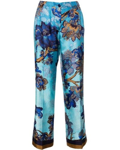 F.R.S For Restless Sleepers Atti Floral-print Trousers - Blue