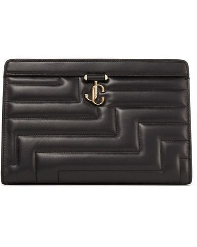 Jimmy Choo Avenue Quilted Pouch - Black