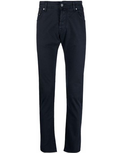 Jacob Cohen Pantalon skinny à taille basse - Bleu