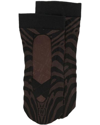 Wolford Calcetines Elegant Animalier de x GCDS - Negro