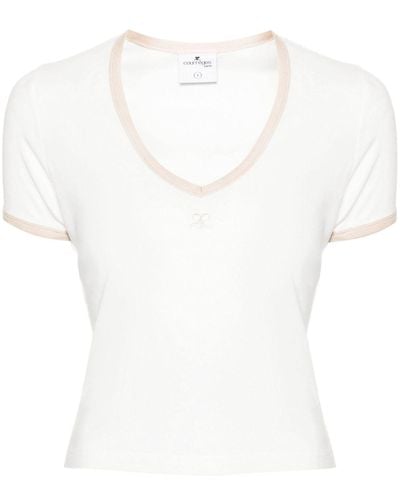 Courreges ロゴ Tシャツ - ホワイト