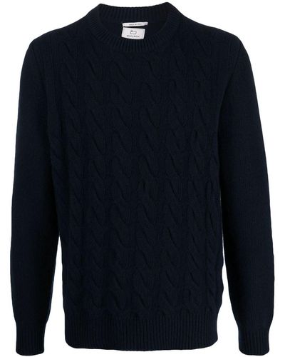 Woolrich Cable-knit Virgin Wool Sweater - Blue