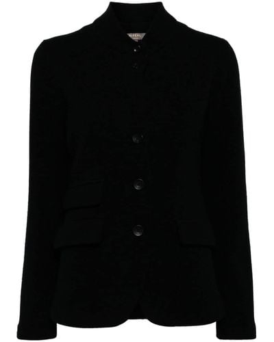 N.Peal Cashmere Milano Classic-collar Blazer - Black