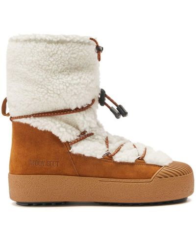 Moon Boot Ltrack Polar Shearling Snow Boots - Brown