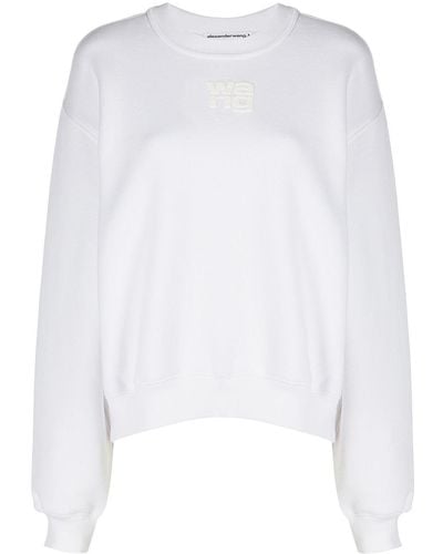 Alexander Wang Sweater Met Logoprint - Wit
