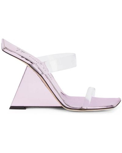 Giuseppe Zanotti Florance Plexi 105mm Sandals - Pink