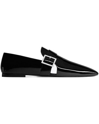 Saint Laurent Tristan Patent Leather Slippers - Black