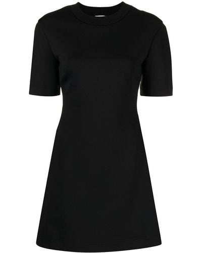 Alexander McQueen Logo-print Skater Mini Dress - Black