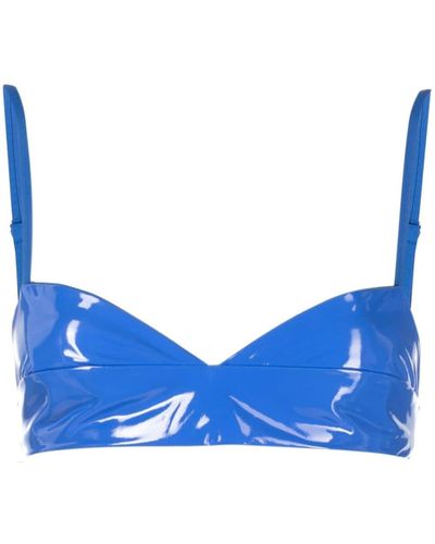 Patrizia Pepe Soutien-gorge Vinyl fini haute brillance - Bleu