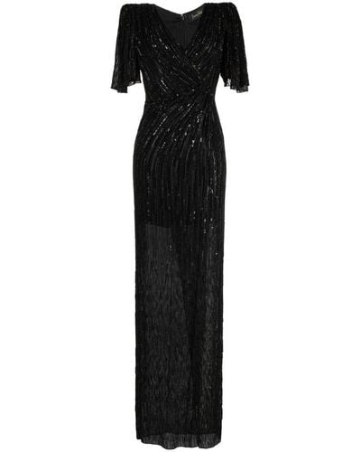 Jenny Packham Ava Embellished Gown - Black