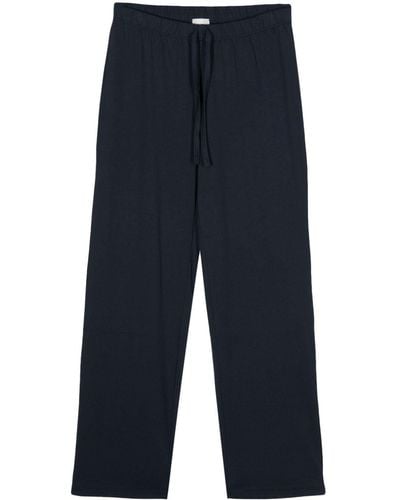 Hanro Wide-leg Organic Cotton Trousers - Blue