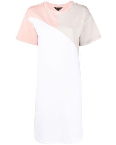 Armani Exchange Colour-block Paneled T-shirt Dress - White