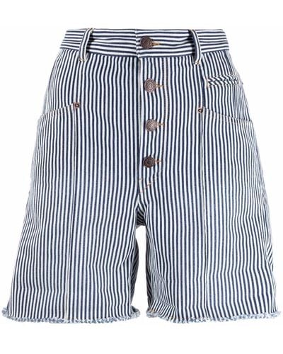 Isabel Marant High-waisted Button-fastening Shorts - Blue