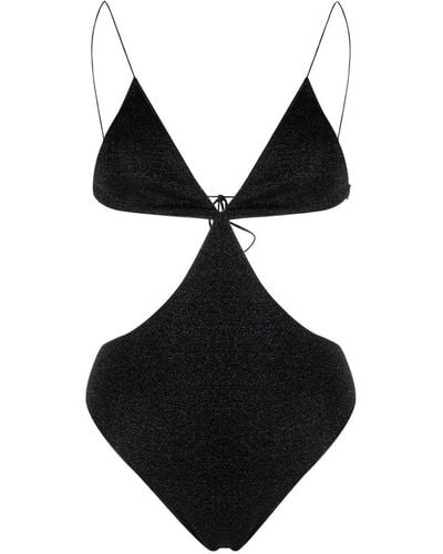 Oséree Lumière Cut-out Swimsuit - Black