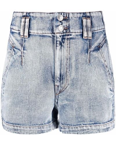 Isabel Marant High-waisted Denim Shorts - Blue