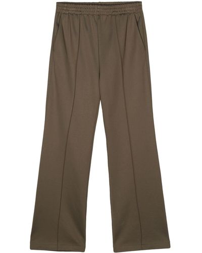 Tibi Seam-detail Straight-leg Pants - Brown