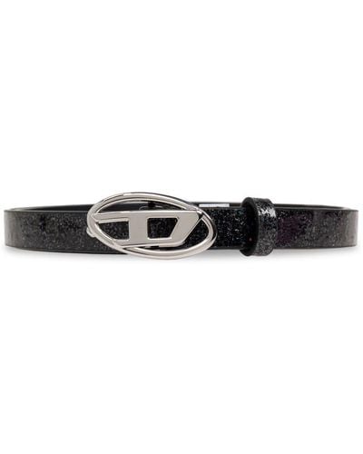 DIESEL B-1dr Logo-buckle Belt - Black