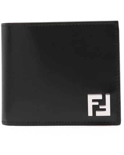 Fendi Ff Bi-fold Leather Wallet - Black