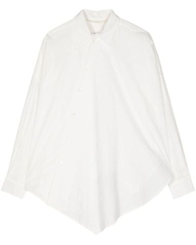 Forme D'expression Asymmetric Cotton Shirt - White