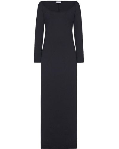 Rosetta Getty Bardot Neckline Maxi Dress - Black