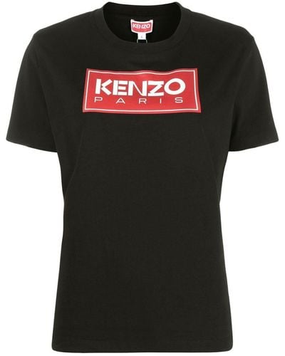 KENZO Logo-print Cotton T-shirt - Black