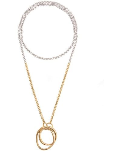 Charlotte Chesnais Halskette mit Ring-Anhänger - Weiß