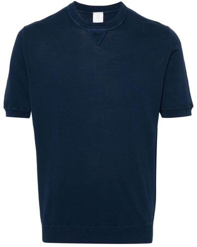Eleventy Fine-knit Cotton T-shirt - Blue