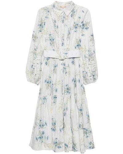 byTiMo Floral-print Cotton Maxi Dress - White