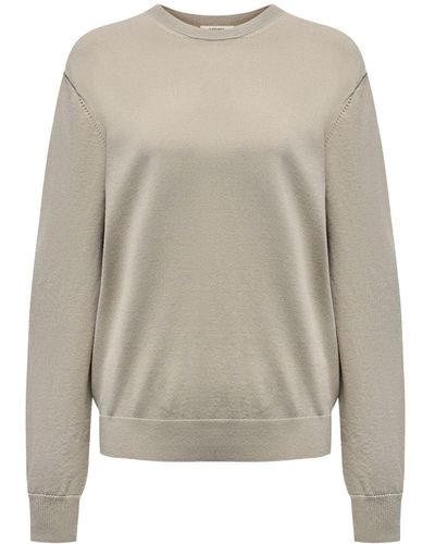 12 STOREEZ Pullover mit tiefen Schultern - Grau