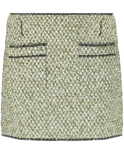 Philosophy Di Lorenzo Serafini Contrasting-stitch Tweed Miniskirt - Metallic