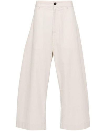 Studio Nicholson Wide-leg Cropped Trousers - White