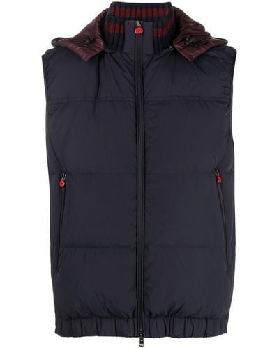 Kiton Feather-down Padded Gilet - Blue
