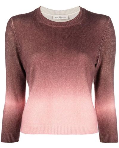 Tory Burch Ombré-effect Cashmere Sweater - Pink