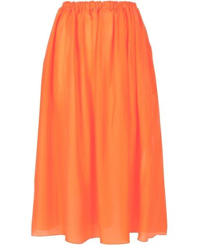 Clube Bossa Pavlova High-waist Midi Skirt - Orange