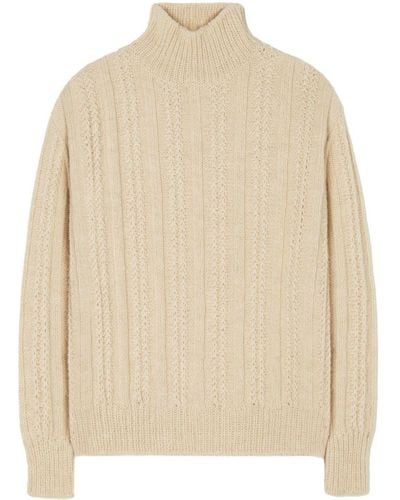 Alanui The Talking Glacier Cable-knit Sweater - Natural
