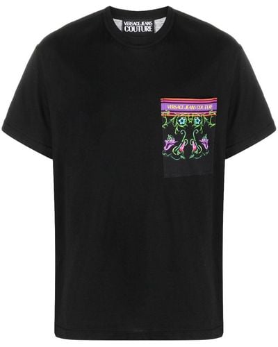 Versace T-Shirt mit grafischem Print - Schwarz