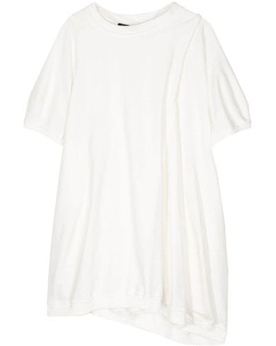 Rundholz Robe courte à coutures contrastantes - Blanc