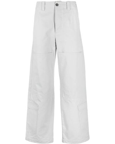 MSGM Long Length Trousers - White