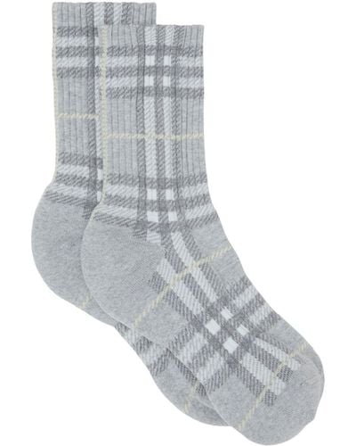 Burberry Vintage Check-print Socks - Gray