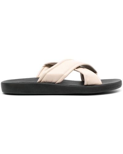 Ancient Greek Sandals Paris Leather Slides - White