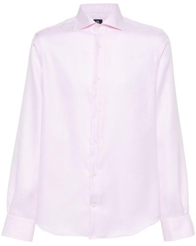 BOGGI Dobby Cotton Shirt - Pink