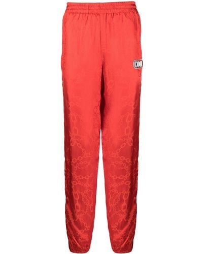 COOL T.M Chainlink Print Track Pants - Red