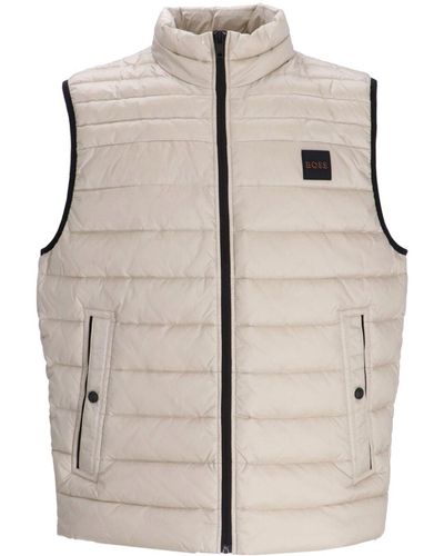 BOSS Odeno Padded Gilet - Natural