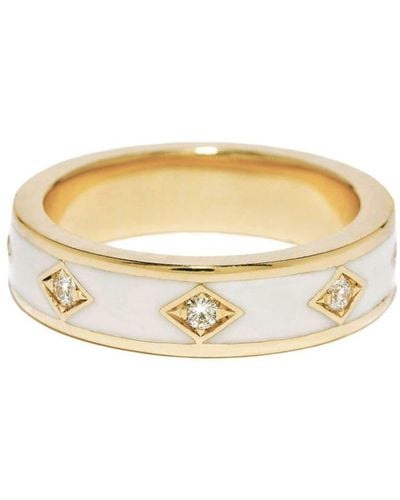 Azlee 18kt Yellow Gold Morning Sky Diamond Ring - Natural