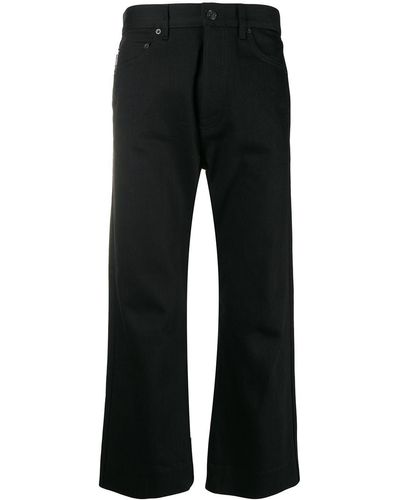Balenciaga Cropped Straight Leg Jeans - Black